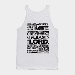 Colossians 3:19-21 Happy Family Tank Top